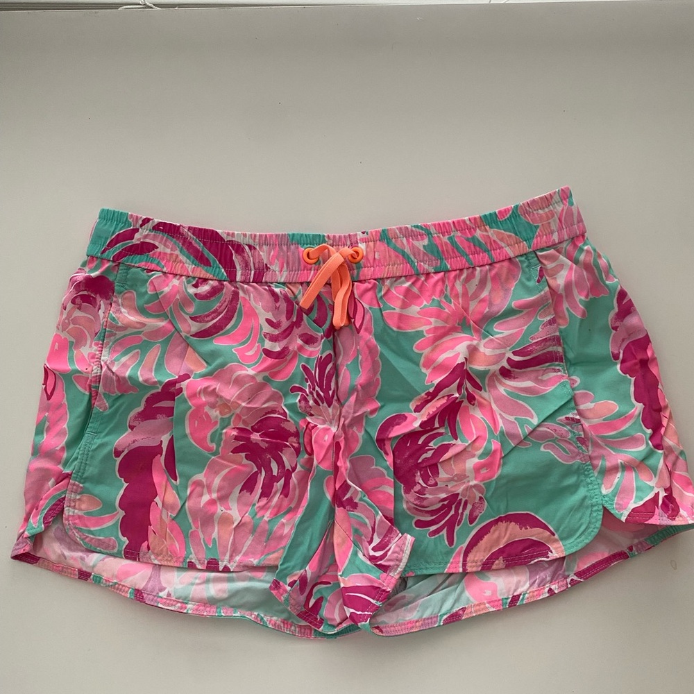 Lilly Pulitzer Vibrant Pink and Green Shorts